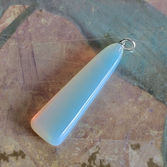 Vintage Sterling Silver and Opalescent Opalite Lo… - image 6