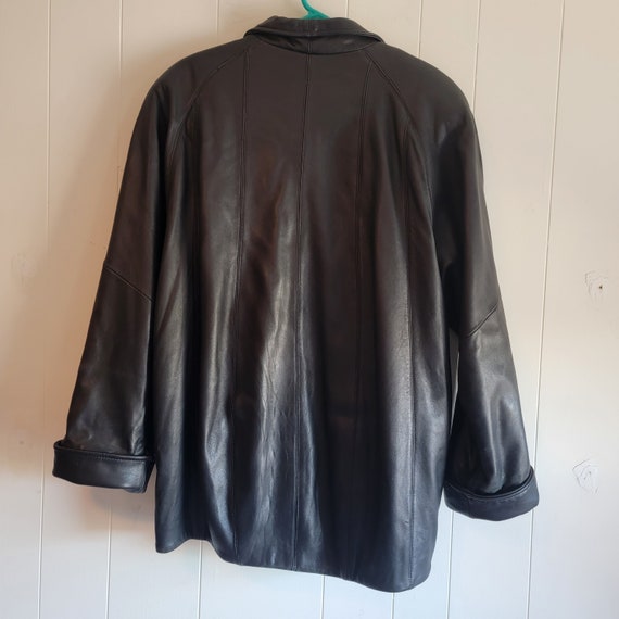 Vintage Valerie Stevens Lamb Leather Black Jacket… - image 2