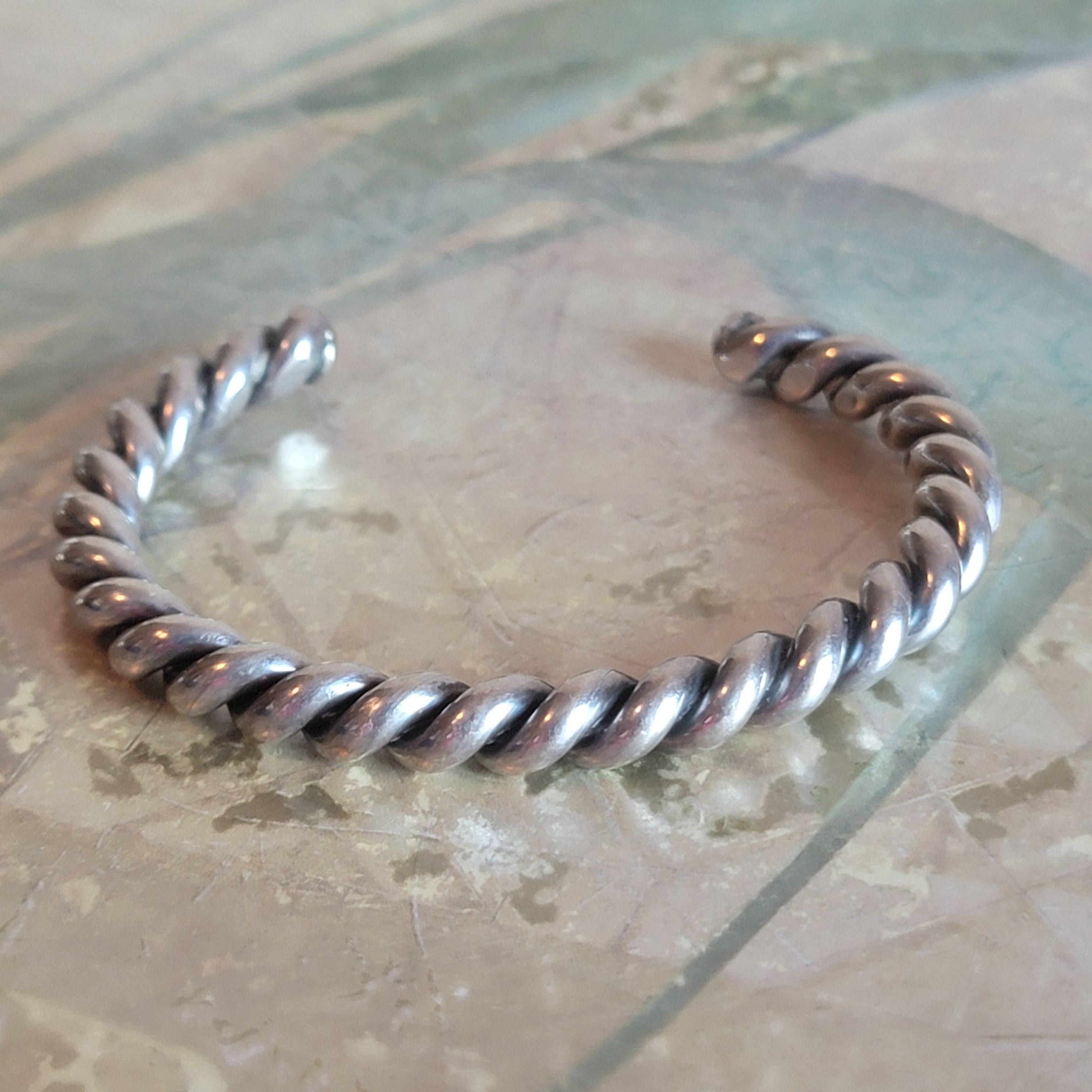 Vintage Sterling Silver 925 Twist Cuff Bracelet - Etsy
