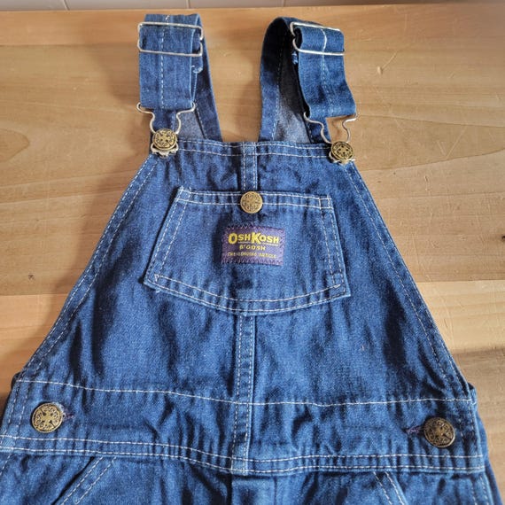 Vintage Oshkosh B'gosh Denim Toddler Short Overalls - Union Label