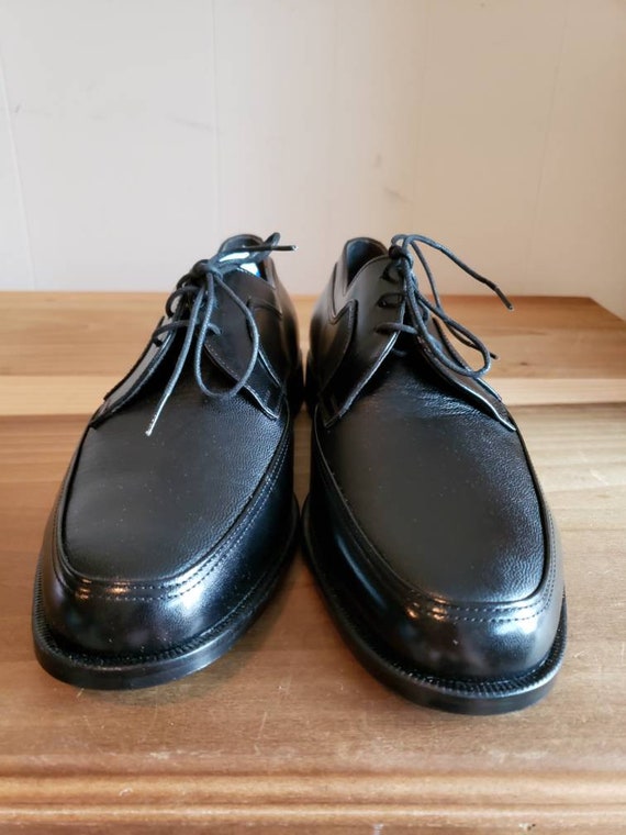 Vintage Never Worn Greek Black Deer Leather Mens Shoes  display picture 3