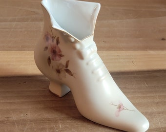 Vintage Nippon Hand Painted Porcelain Victorian Style Shoe or Boot