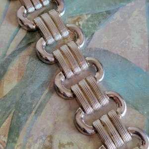 Vintage Sterling Silver Link Bracelet Made in Italy Signed M (Milor)