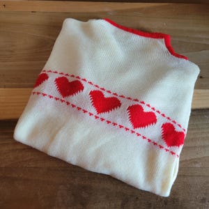 Vintage Point East Long Sleeved Heart Sweater 1980s