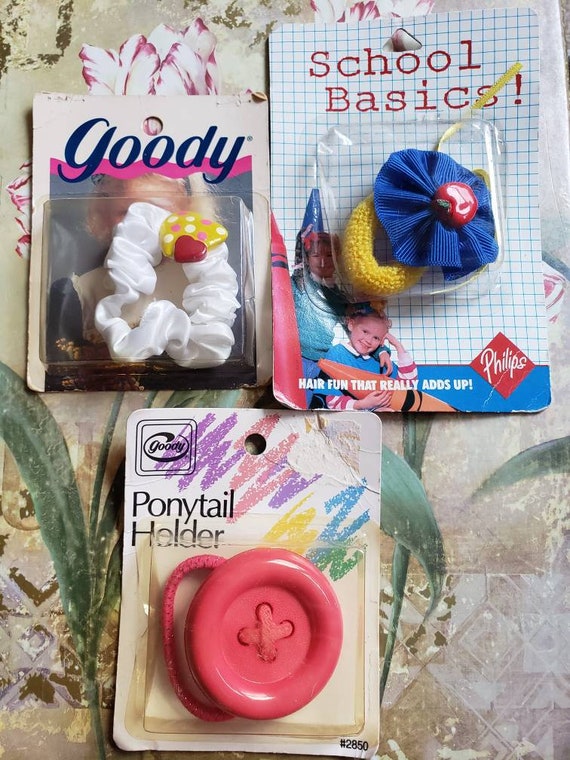 Vintage Lot of 3 Dead Stock Goody Ponytail Holder… - image 1