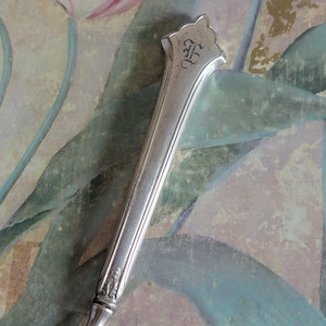 Vintage SB Sterling Silver Handled Nail File Monogrammed E