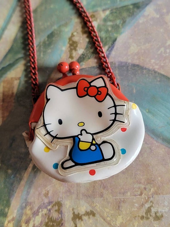 Vintage Rare Sanrio Hello Kitty 1976 Tiny White Change Purse as is