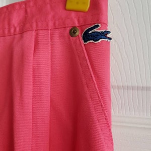 Vintage Never Worn Izod For Girls Lacoste Girls Hot Pink Pants Hidden Button Size 12 Made in the USA Creased Darts 1980s image 7