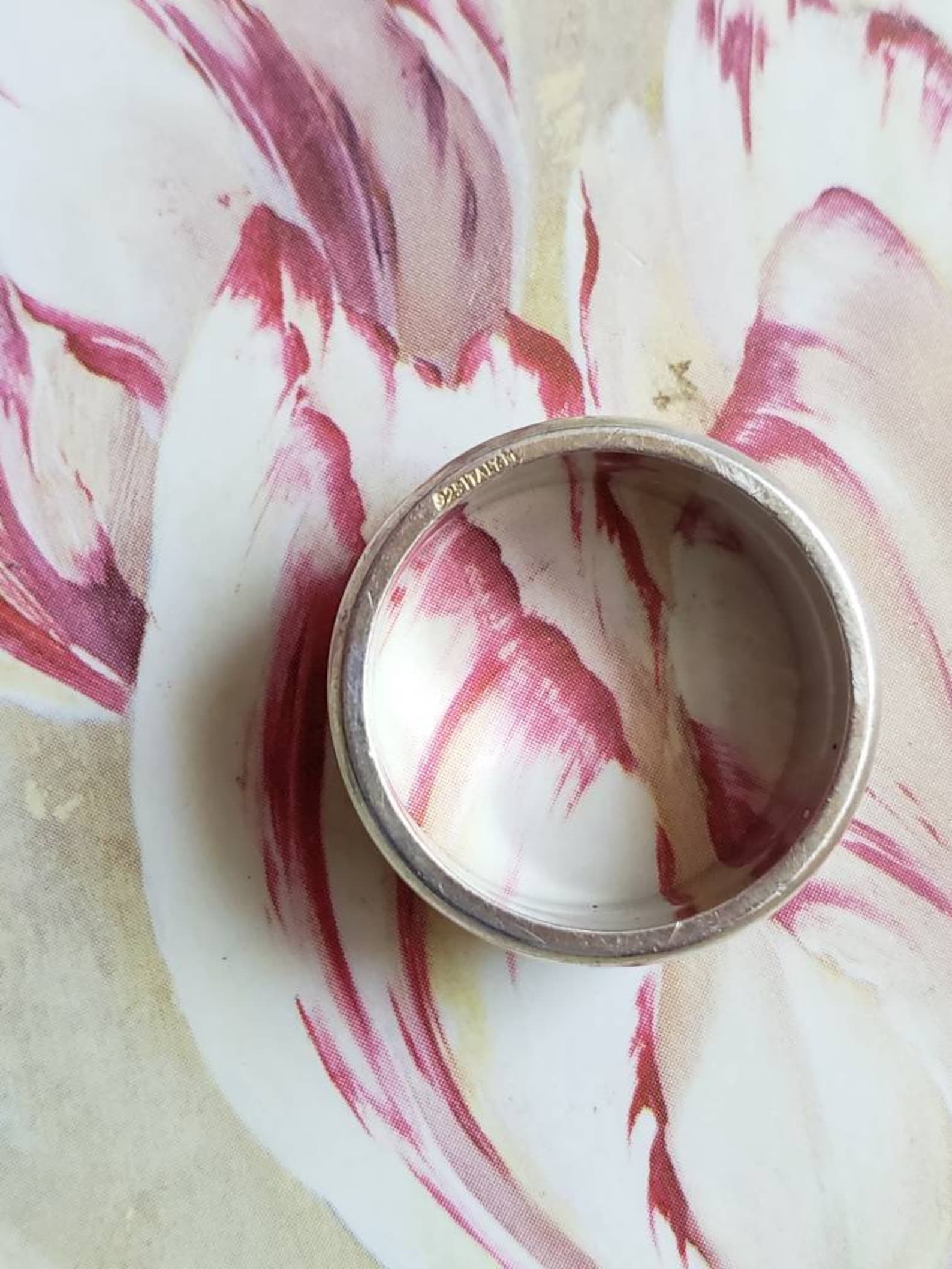 Vintage Sterling Silver Band Ring 1990s Wedding Band 925 Size 8 Made in ...