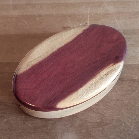 Vintage Wooden Purple Gidgee Camphor Laurel Oval Shaped - Etsy