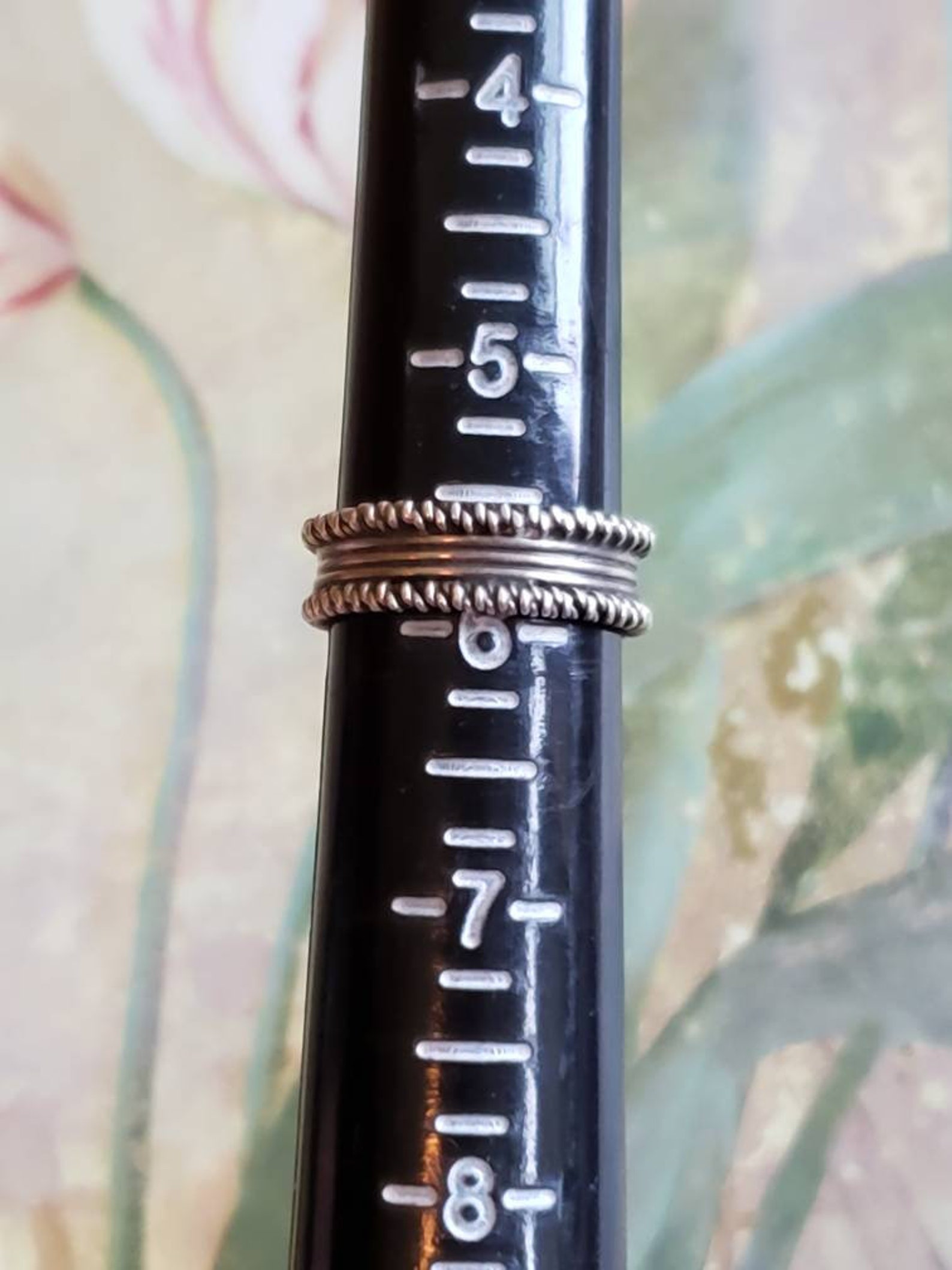 Vintage Sterling Silver 925 Band Ring 1980s Repeating Pattern Wedding ...