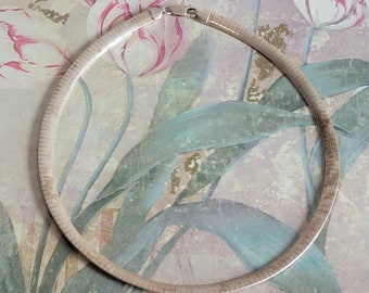 Vintage Sterling Silver Omega Choker Collar Necklace 925 Italy