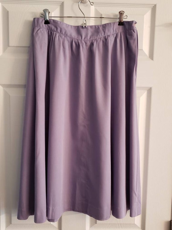 Vintage Lilac Light Purple Skirt Summer 1970s or … - image 5