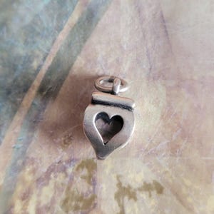 Vintage Signed James Avery Sterling Silver Heart Pendant