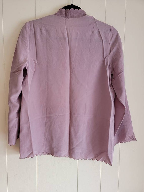 Vintage Lady Lynne Bed Jacket Dark Lilac Size Sma… - image 5