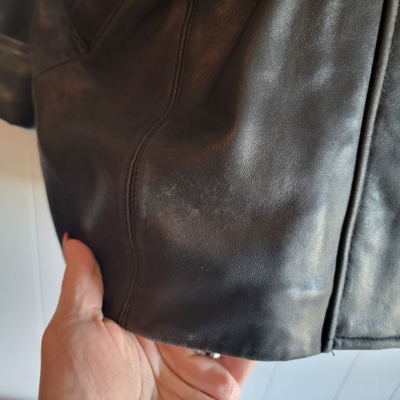 Vintage Valerie Stevens Lamb Leather Black Jacket… - image 4