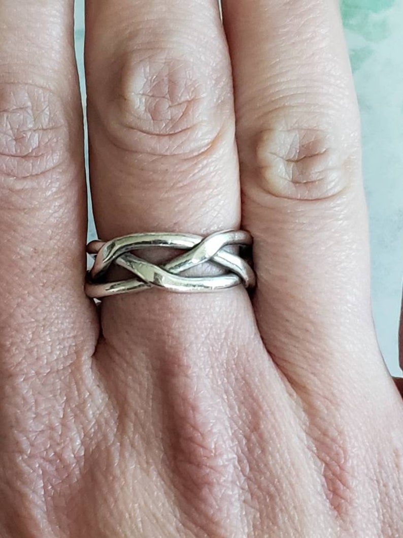Vintage Sterling Silver Braid Band Ring 1990s Wedding Band 925 - Etsy