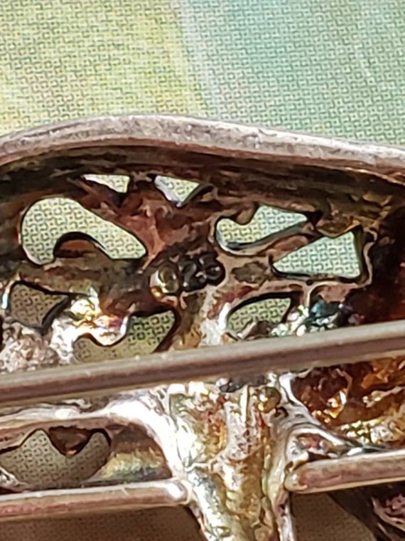 Vintage Jezlaine Sterling Silver Cat and Mouse Br… - image 8