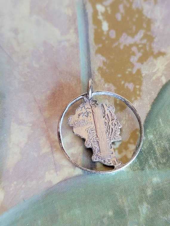 Vintage Sterling Silver Mercury Dime Cut Out Pend… - image 5