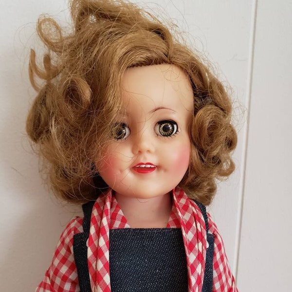 SALE Vintage Shirley Temple 15 Inch Doll Rebecca of Sunnybrook Farm