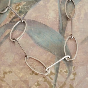 Vintage Sterling Silver Link Chain Necklace