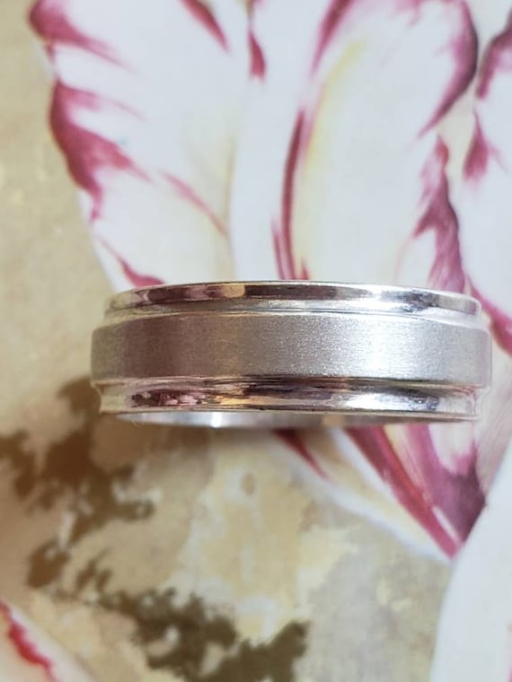 Vintage Sterling Silver Band Ring Size 10.75 11 Wedding Band 925