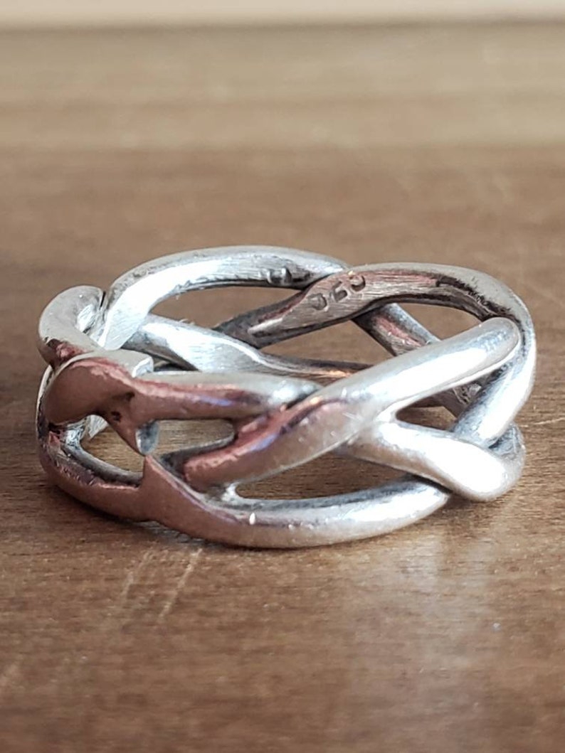 Vintage Sterling Silver Braid Band Ring 1990s Wedding Band 925 - Etsy