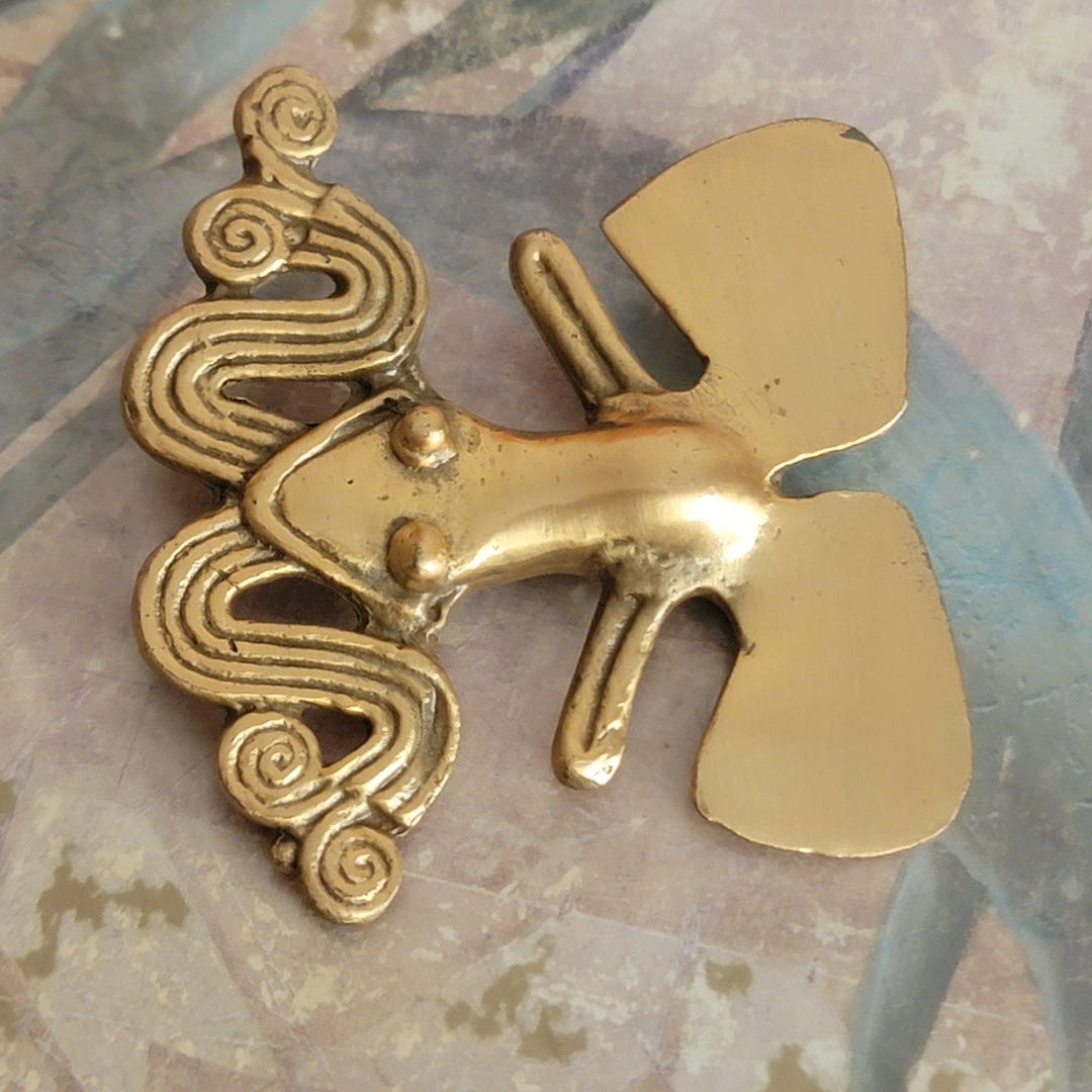 Vintage Alva Studios Alva Museum Replicas Gold Tone Chiriqui
