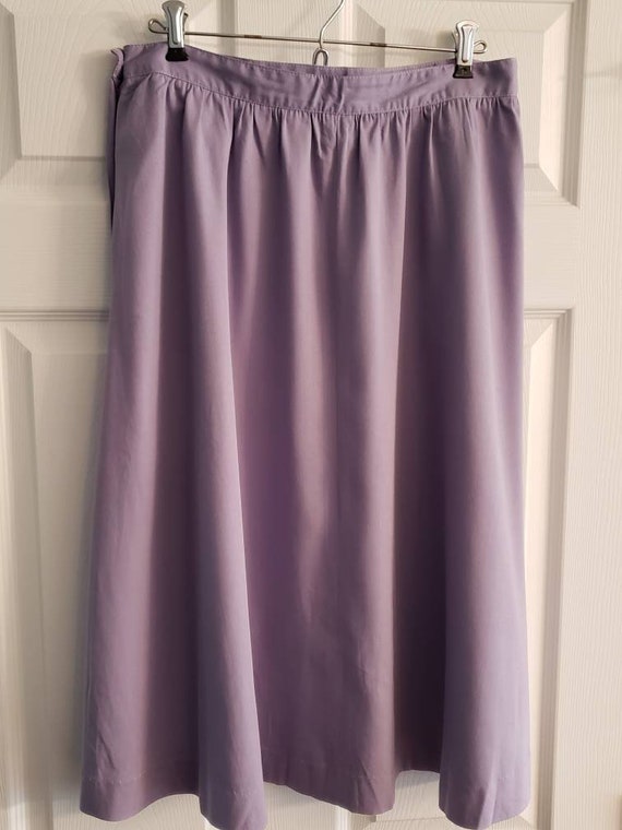 Vintage Lilac Light Purple Skirt Summer 1970s or … - image 9