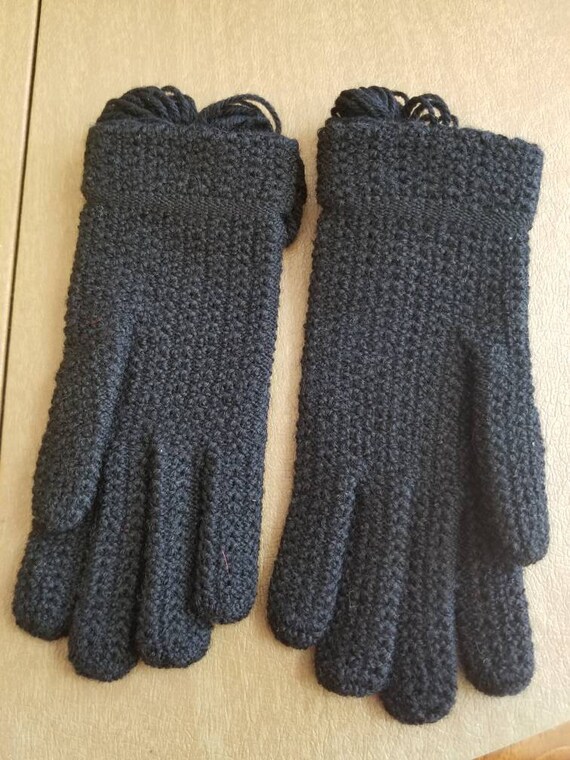 Vintage by Elayne Black Gloves Ladies Retro Clear… - image 8