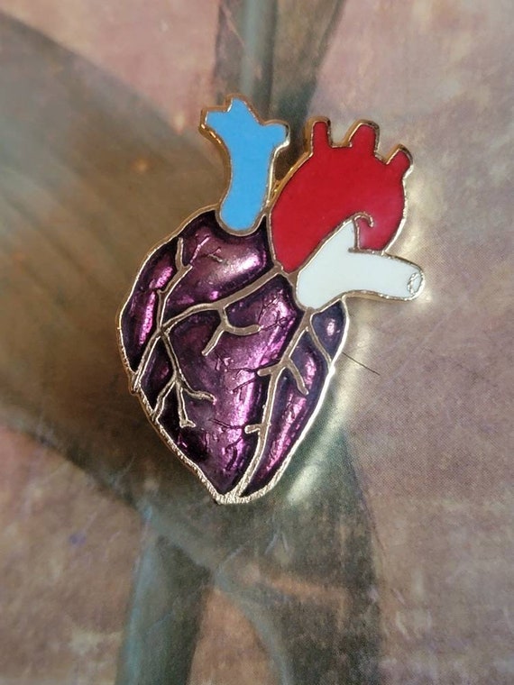 Vintage WM Spear Design Anatomical Heart Brooch Pi