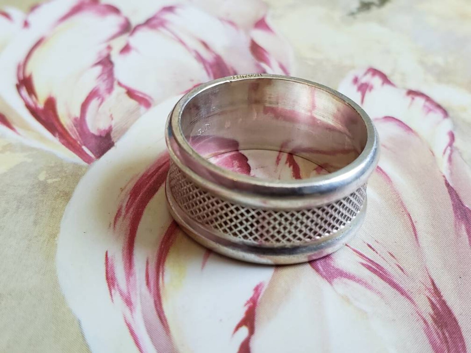 Vintage Sterling Silver Band Ring 1990s Wedding Band 925 Size 8 Made in ...