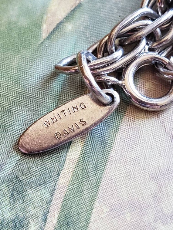 Vintage Whiting and Davis Silver Tone Metal Necklace - Etsy