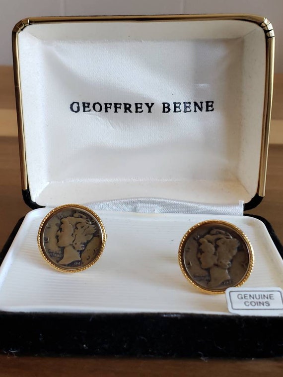 Mercury dime shop cufflinks