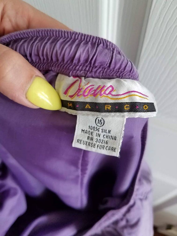 Vintage Diana Marco Purple Parachute Pants Jogger… - image 7