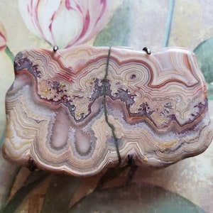 Vintage Agate and Sterling Silver Belt Buckle