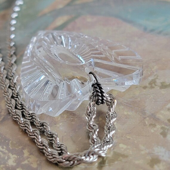 Vintage Waterford Crystal Heart Pendant Sterling … - image 7