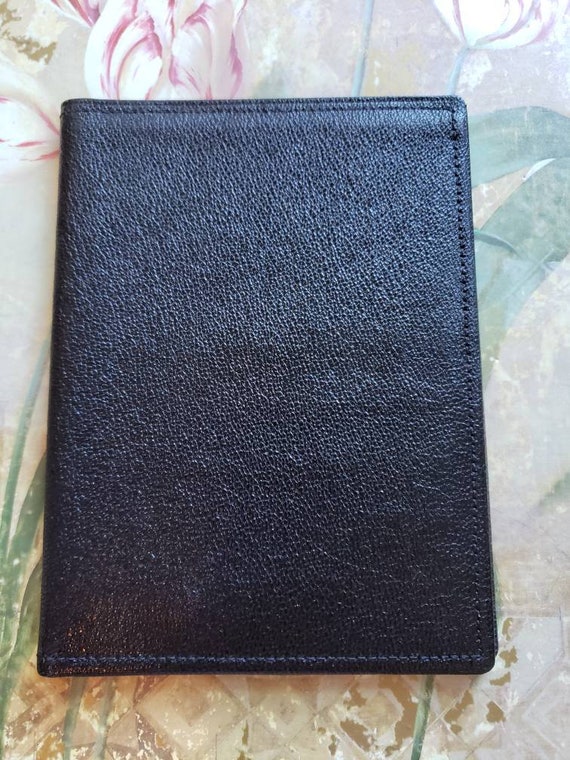 Vintage Black Textured Leather Accessory Mens Wall