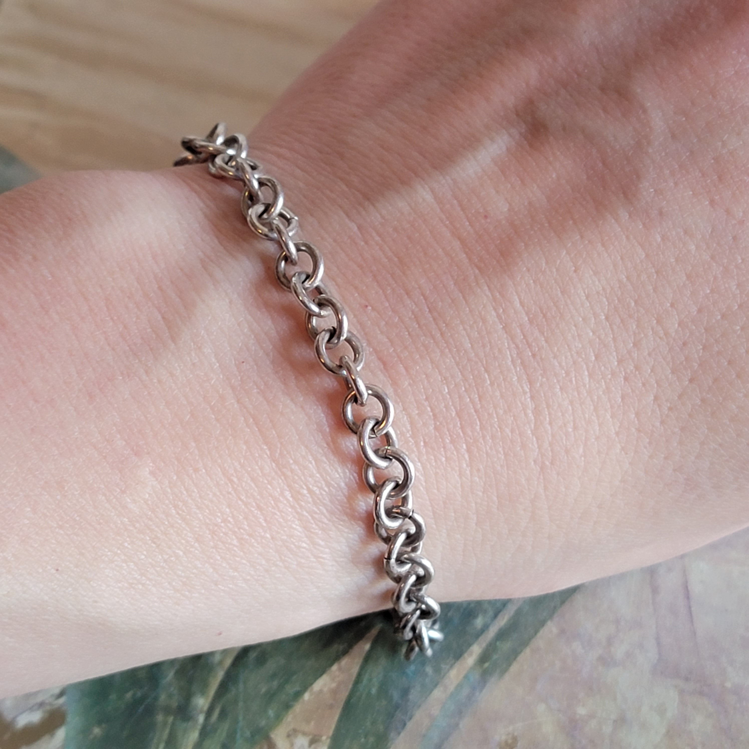 Vintage Sterling Silver Toggle Clasp Link Bracelet 925 - Etsy Vintage Sterling Silver Toggle Clasp Link Bracelet 925 - Etsy