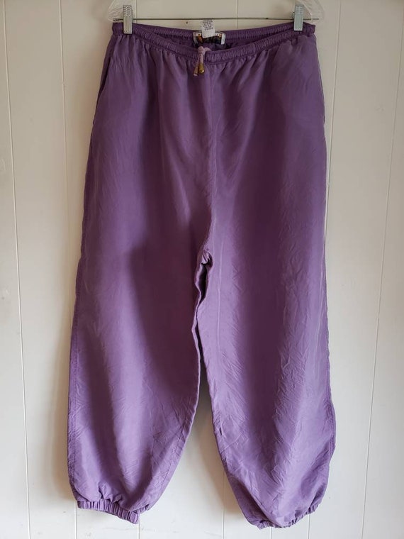Vintage Diana Marco Purple Parachute Pants Jogger… - image 2