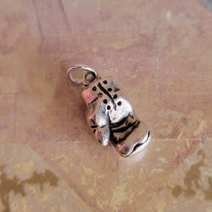 Vintage Sterling Silver 925 Accessory  Boxing Glove Pendant Charm