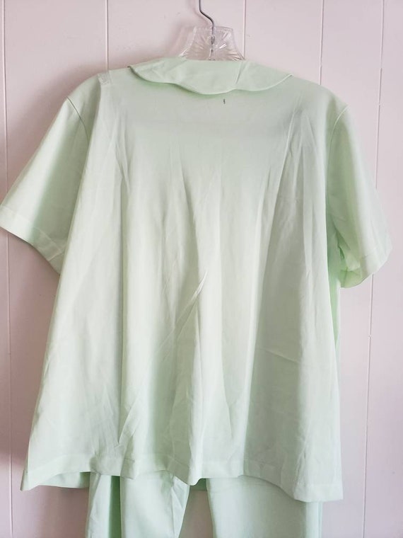 Vintage Hollywood Vassarette Pale Green Pajama Se… - image 6