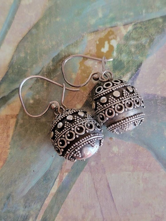 Vintage Sterling Silver Earrings Pierced Ears 925 - image 6