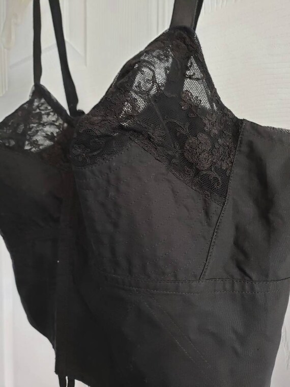 Vintage Ponsesina Black Bra Ladies 1950s Pin Up R… - image 3