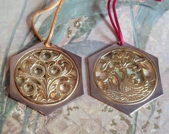 Vintage Reed & Barton Silverplate Christmas Ornaments, 12 Days of Christmas Set