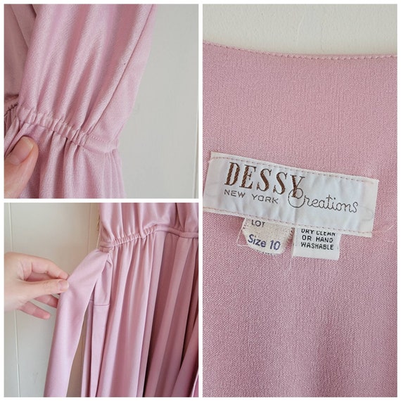 Vintage Dressy Creations New York Pink Mauve Dres… - image 10