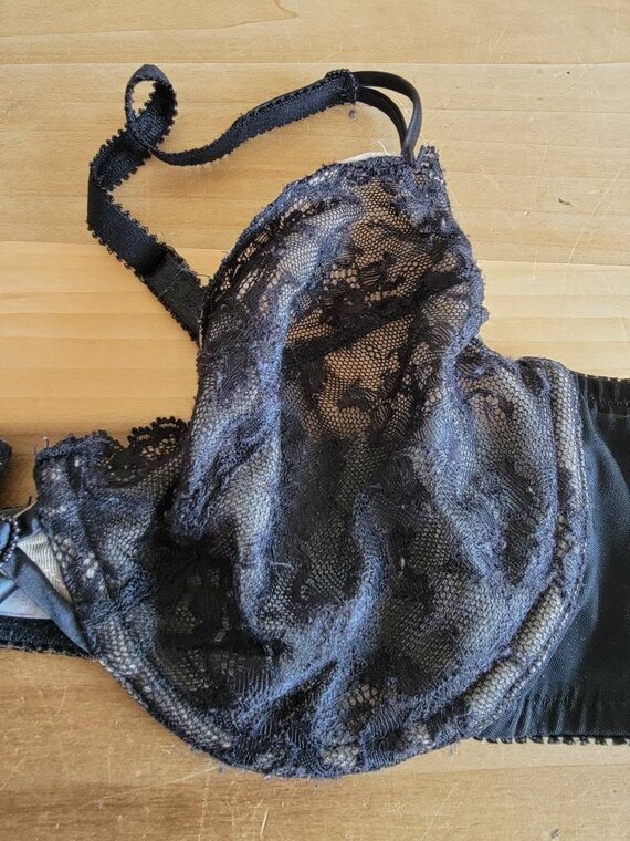 Vintage Frederick's of Hollywood Black Lace Bra B… - image 3