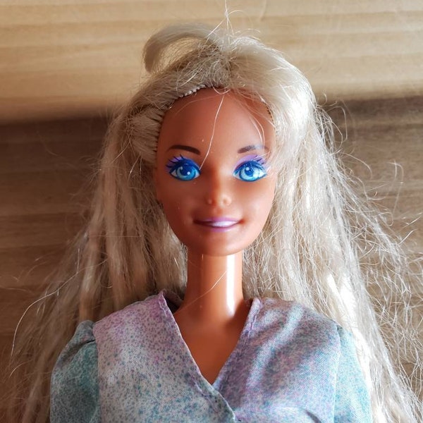 SALE Vintage Mattel Barbie Doll Dress Blonde Crimped Hair