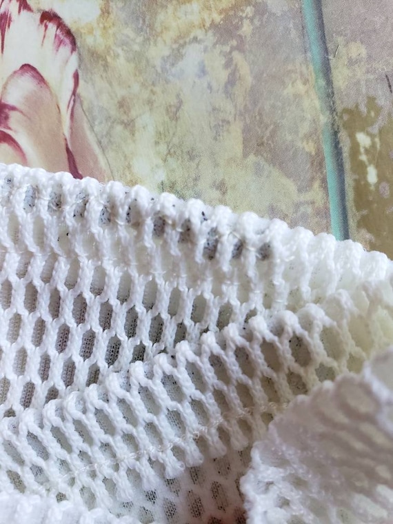Vintage White Fishnet Mesh Gloves Ladies Retro 19… - image 7
