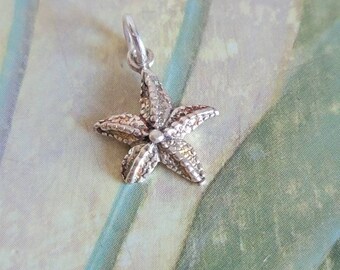 Vintage Sterling Silver Tiny Starfish Charm or Pendant